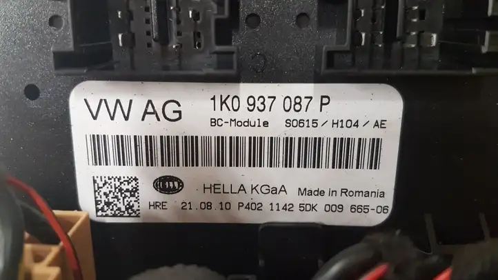 Skoda Superb B6 (3T) (2008 - 2015) 1K0937087P Модуль комфорта — фото 3