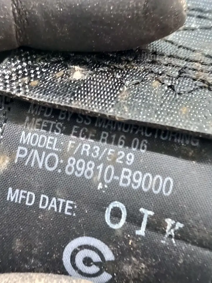 Hyundai i10 (2016 - 2019) 89810B9000 Задний ремень безопасности — фото 3