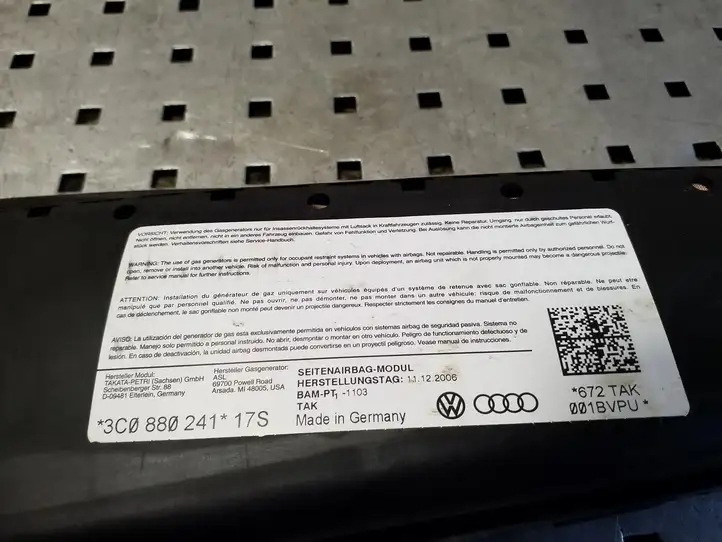 Volkswagen PASSAT B6 (2005 - 2010) 3C0880241 Подушка безопасности сиденья — фото 4