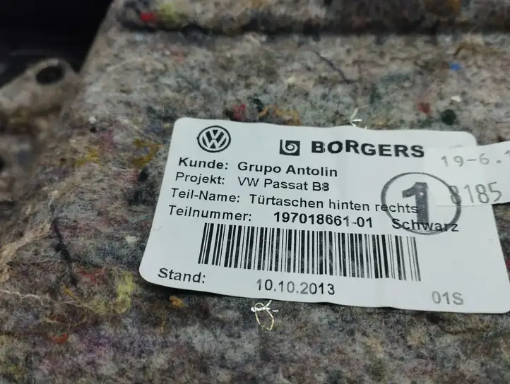 Volkswagen PASSAT B8 (2015 - ) 197018661 Обшивка задней двери — фото 6