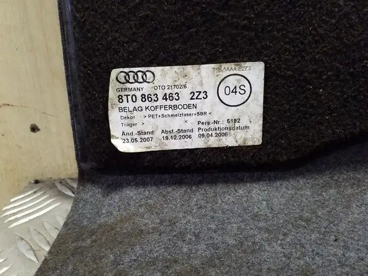 Audi A4 S4 B8 8K (2007 - 2011) 8T0863463 Пол багажника — фото 4