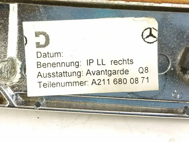 Mercedes-Benz E W211 (2002 - 2009) Отделка внутренней панели салона — фото 7