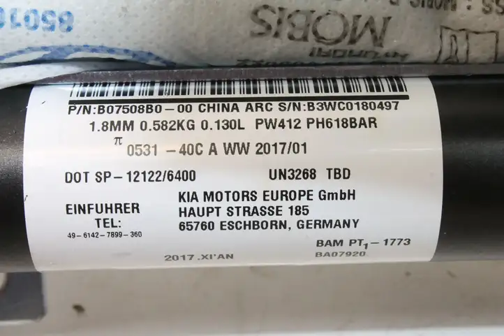 Kia Soul (2016 - 2019) B07508B000 Боковая подушка безопасности шторка — фото 5