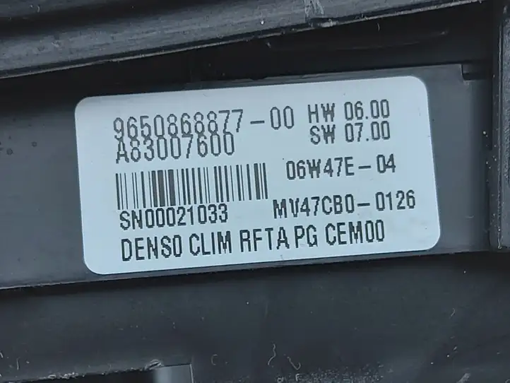 Citroen C4 I Picasso (2006 - 2013) 9650868877 Блок управления климат-контролем — фото 3