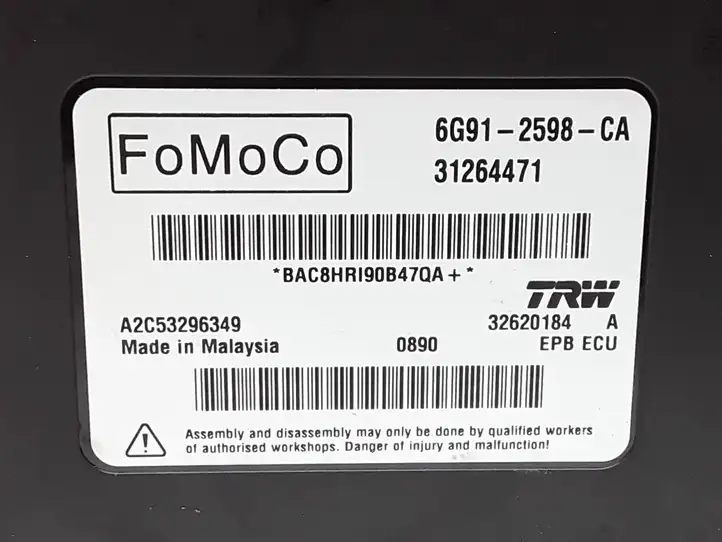 Volvo XC60 (2008 - 2013)  6G912598CA Модуль управления ручным тормозом