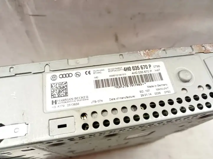 Audi Q5 SQ5 (2012 - 2017) 4H0035670P Магнитола / мультимедийная система — фото 5