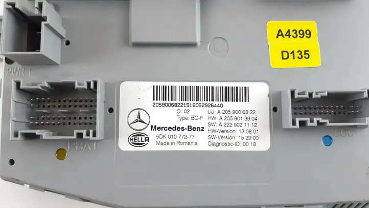 Mercedes-Benz C W205 (2014 - 2021) A2059006822 Модуль комфорта — фото 2