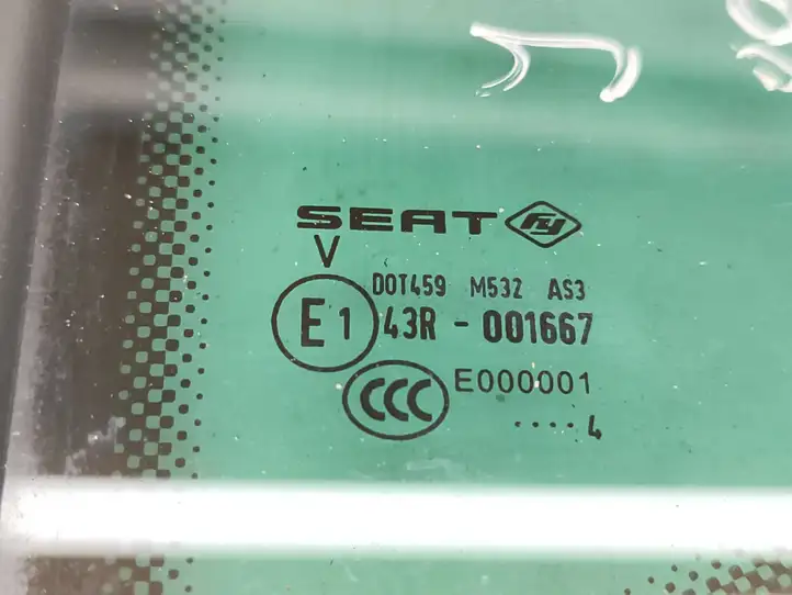 Seat Ibiza IV (6J,6P) (2008 - 2017) 43R001667 Заднее боковое стекло — фото 3