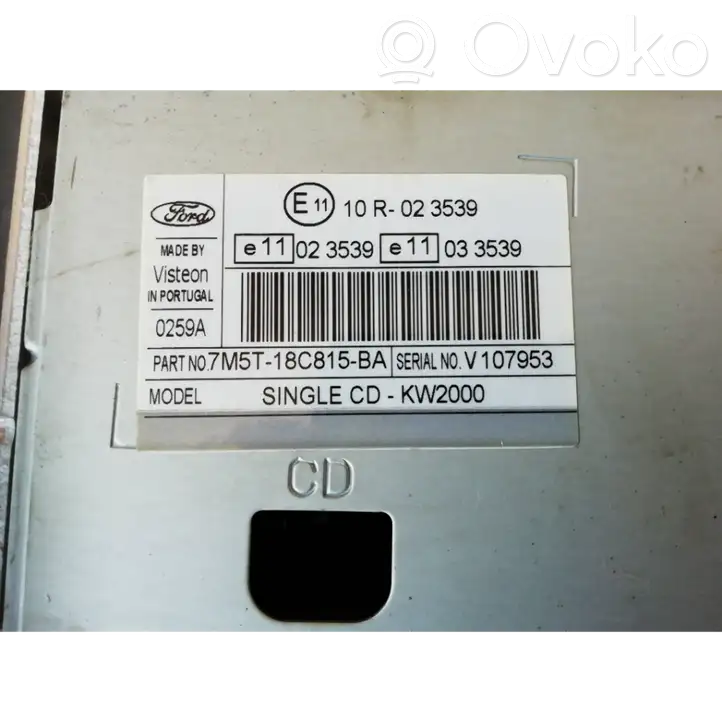 Ford Focus (2005 - 2008) 7M5T18C815BA Магнитола / мультимедийная система — фото 2