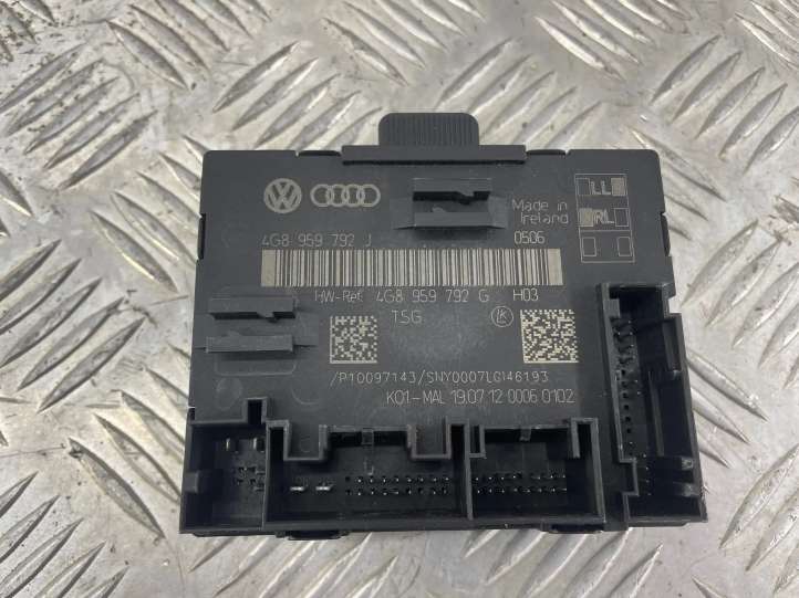 4G8959792G Audi A6 S6 C7 4G Durų elektronikos valdymo blokas