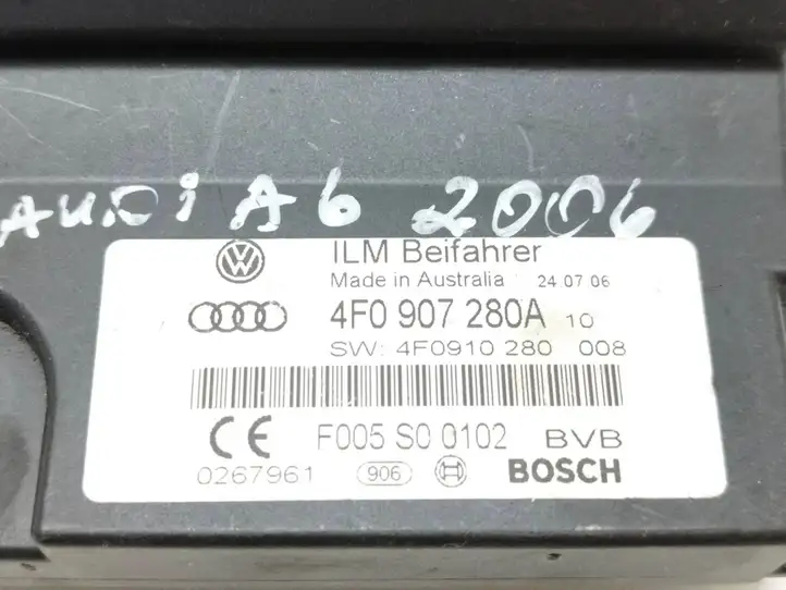 Audi A6 S6 C6 4F (2004 - 2008) 4F0907280A Прочие блоки управления — фото 6