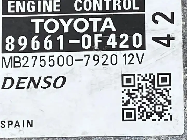 Toyota Verso (2012 - 2015) 896610F420 Блок управления двигателем (ЭБУ) — фото 4