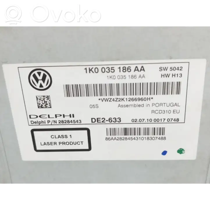 Volkswagen Golf VI (2009 - 2013) 1K0035186AA Магнитола / мультимедийная система — фото 8