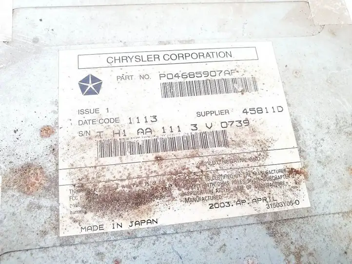Chrysler Pacifica (2003 - 2008) p04685907af Магнитола / мультимедийная система — фото 2