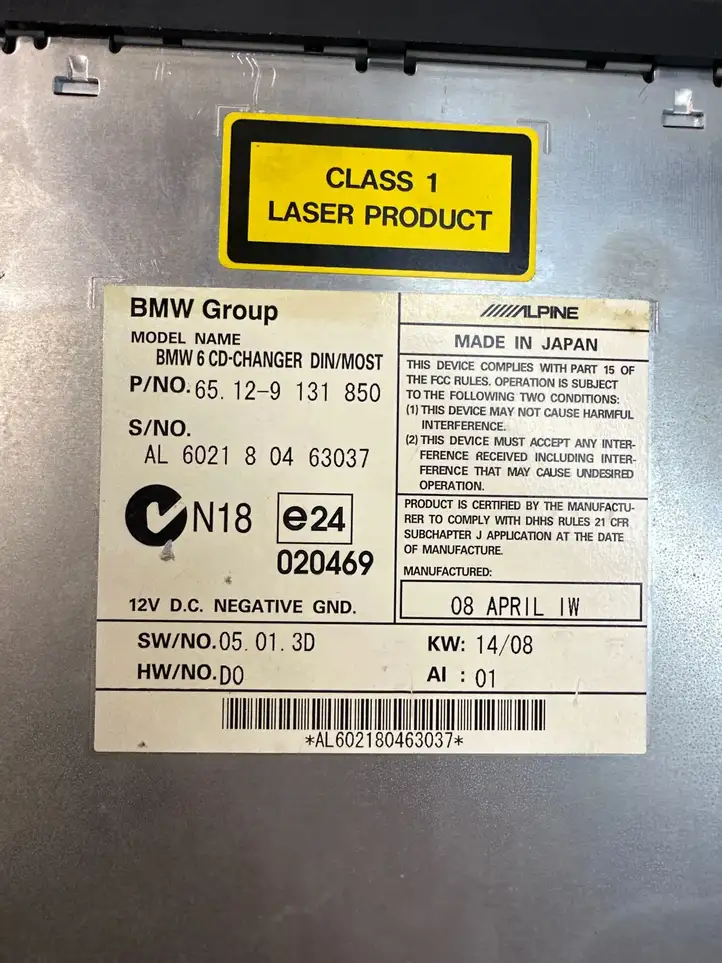 BMW 5 E60 E61 (2004 - 2010) 9131850 CD/DVD чейнджер — фото 6