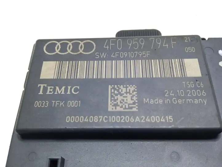 Audi A6 S6 C6 4F (2004 - 2008) 4F0959794F Блок управления дверью — фото 4