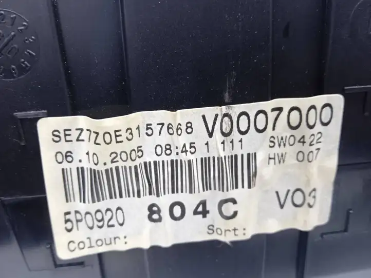 Seat Altea (2004 - 2009)  5p0920804C Спидометр (приборный щиток)