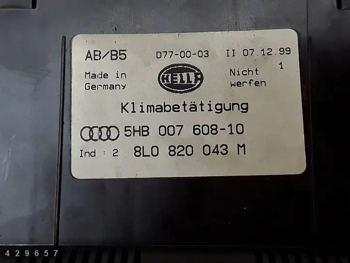 Audi A3/S3 8L (2000 - 2003) Блок управления климат-контролем — фото 4