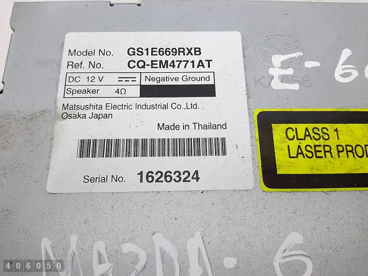 Mazda 6. (2009 - 2012)  gs1e669rxb Радио/ проигрыватель CD/DVD / навигация