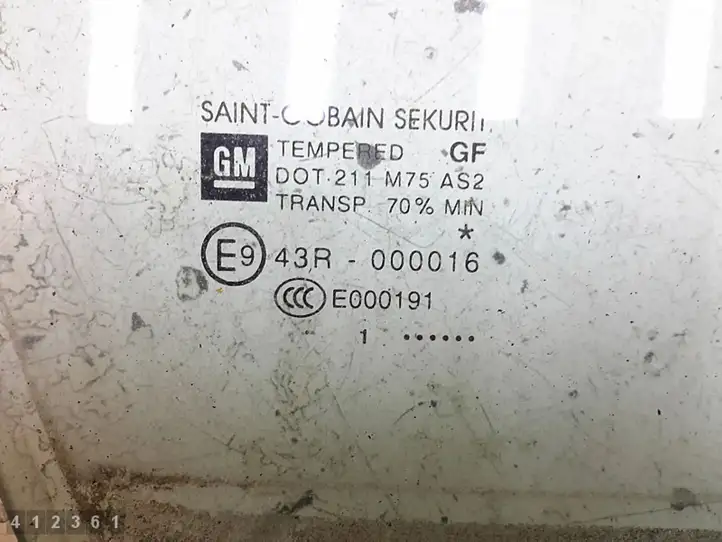 Opel Meriva B (2010 - 2014) e943r000016 Стекло передней двери — фото 7