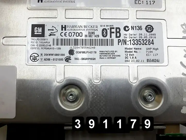Opel Insignia A (2008 - 2017) 13353284 Bluetooth модуль — фото 7