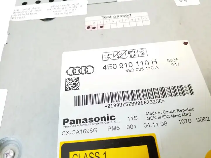 Audi A8 S8 D3 4E (2007 - 2010) 4E0910110H CD/DVD чейнджер — фото 2