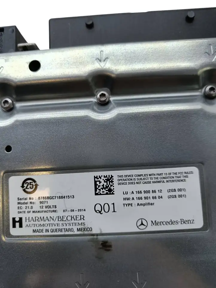 Mercedes-Benz ML W166 (2012 - 2017) A1669008612 Усилитель звука — фото 9