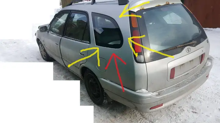 Toyota Corolla E110 (1995 - 2002) AS2 Заднее боковое стекло — фото 5