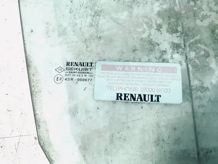 Renault Vel Satis (2002 - 2005)   Основное стекло передних дверей (четырехдверного автомобиля)
