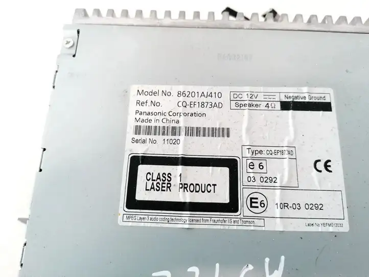 Subaru Legacy (2009 - 2013) 86201AJ410 Магнитола / мультимедийная система — фото 2