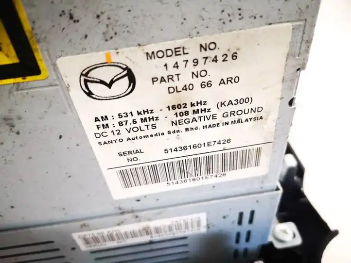 Mazda 2 (2010 - 2014) dl4066ar0 Магнитола / мультимедийная система — фото 3