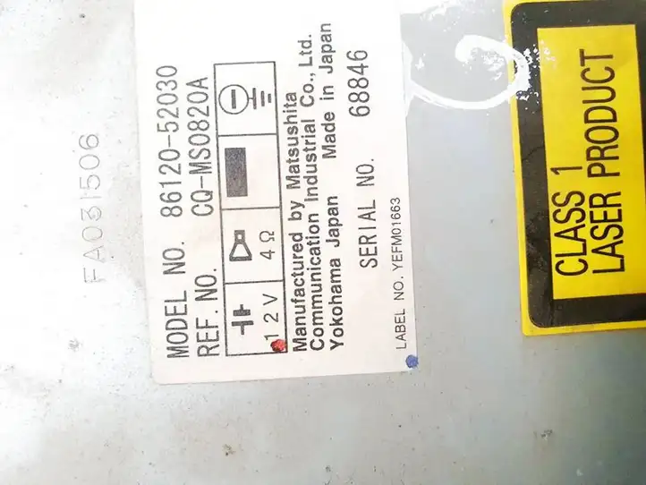Toyota Yaris Verso (1999 - 2005) 8612052030 Магнитола / мультимедийная система — фото 3