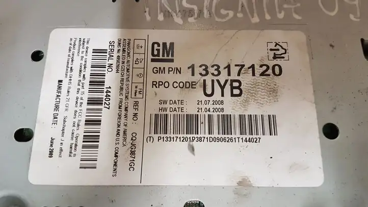 Opel Insignia A (2008 - 2017) 13317120 Магнитола / мультимедийная система — фото 3