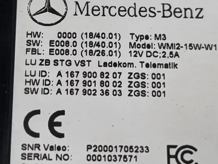 Mercedes-Benz A W177 (2018 - ) A1679008207 Модуль беспроводной зарядки — фото 6