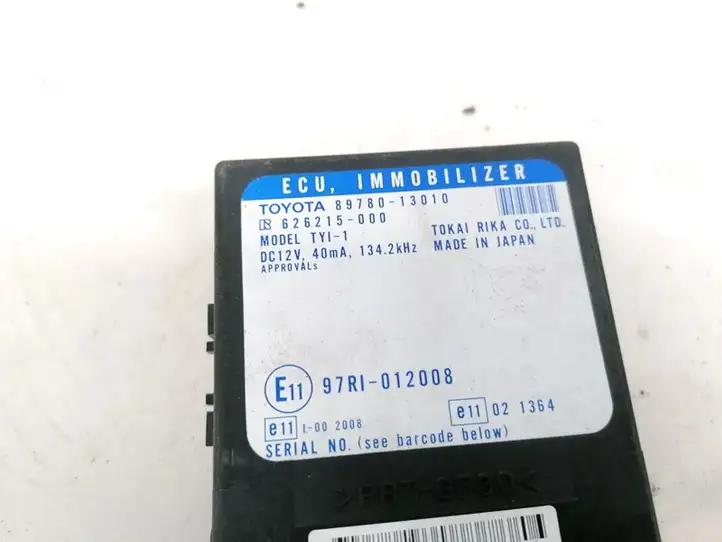 Toyota Corolla Verso E121 (2001 - 2004) 8978013010 Блок иммобилайзера — фото 3