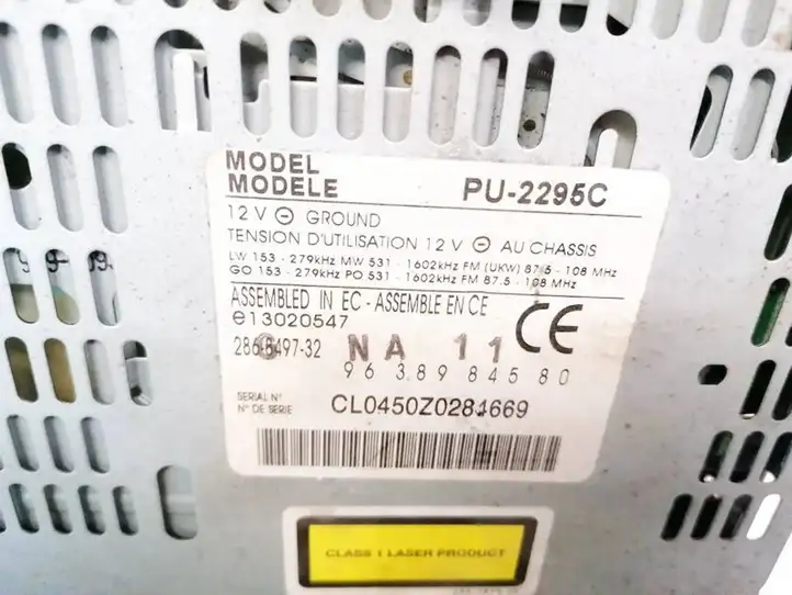 Citroen C3 (2002 - 2009) 9638984580 Магнитола / мультимедийная система — фото 3