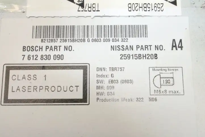 Nissan Juke I F15 (2010 - 2018) 25915BH20B Магнитола / мультимедийная система — фото 8
