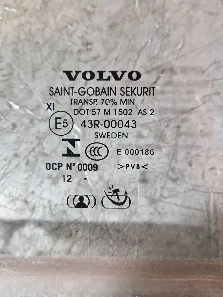 Volvo S60 (2013 - 2018) 43R00043 Стекло задней двери — фото 3