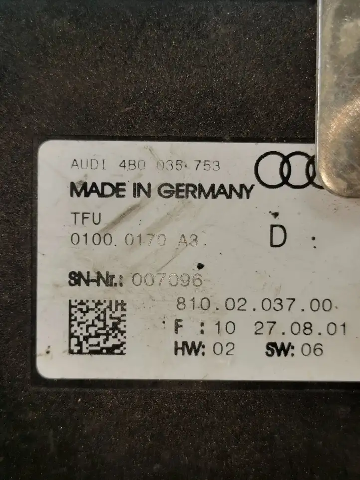 Audi A6 S6 C5 4B (1997 - 2001) 4B0035753 Прочие блоки управления — фото 4