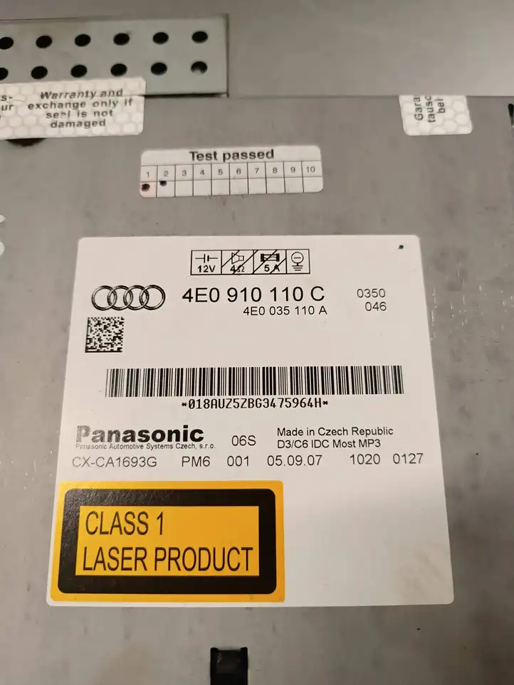 Audi A6 S6 C6 4F (2004 - 2008) 4E0035110A CD/DVD чейнджер — фото 3