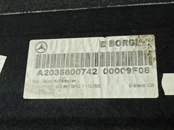 Mercedes-Benz C W203 (2000 - 2007) A2036800742 Коврик багажника — фото 3