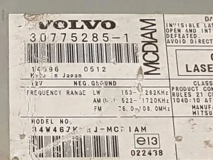 Volvo S40 (2004 - 2007) 307752851 Магнитола / мультимедийная система — фото 3