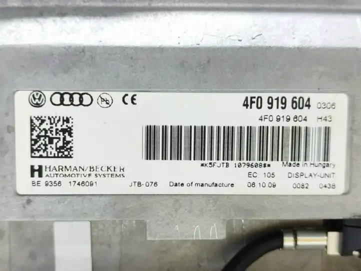 Audi A6 S6 C6 4F (2008 - 2011) 4F0919604 Дисплей / маленький экран — фото 2