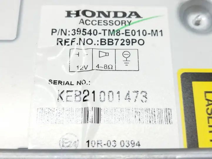 Honda Insight (2009 - 2011) 39540TM8E010M1 Магнитола / мультимедийная система — фото 9