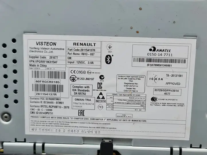 Dacia Sandero III (2016 - ) 281154137R Магнитола / мультимедийная система — фото 2