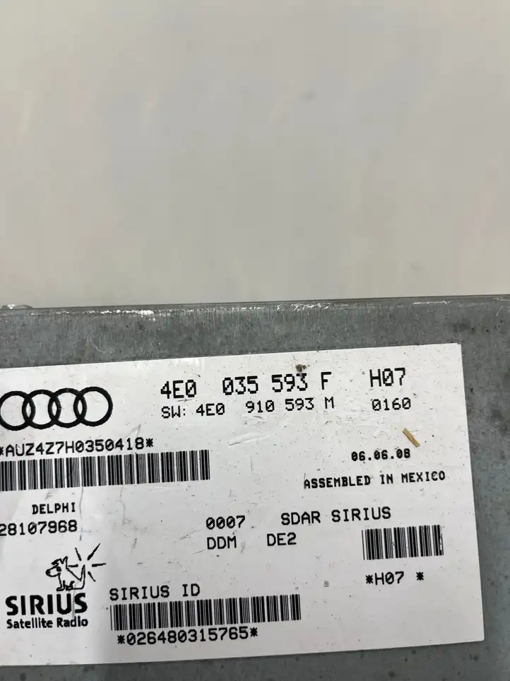 Audi A8 S8 D3 4E (2005 - 2007) 4E0035593F Контроллер мультимедийной системы — фото 4