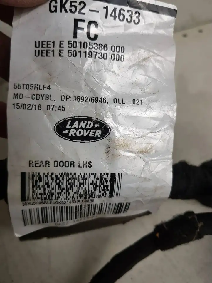 Land Rover Range Rover L405 (2012 - 2017) 50105386000 Проводка передней двери — фото 1
