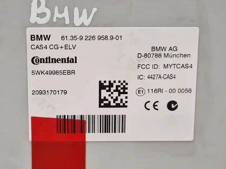 BMW 5 GT F07 (2010 - 2017) 61359226958901 Блок управления CAS — фото 2