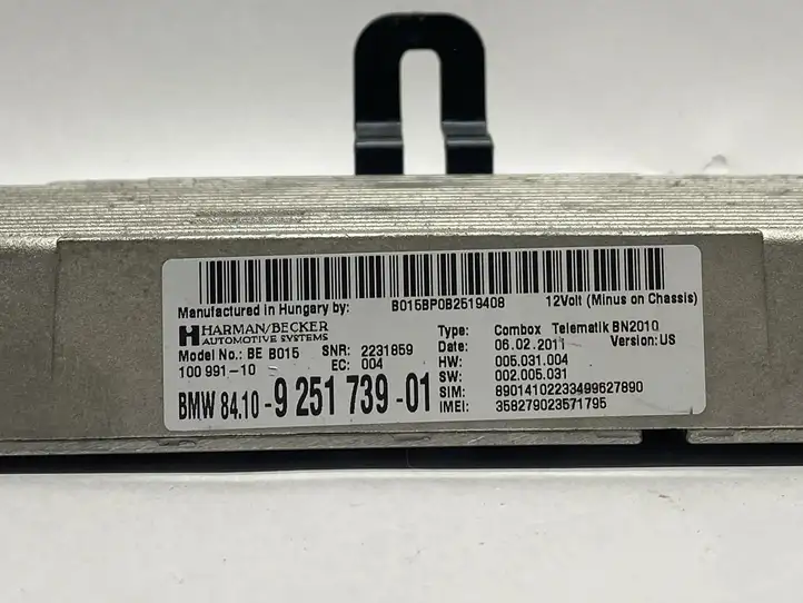BMW 5 GT F07 (2010 - 2017) 9251739 Bluetooth модуль — фото 4