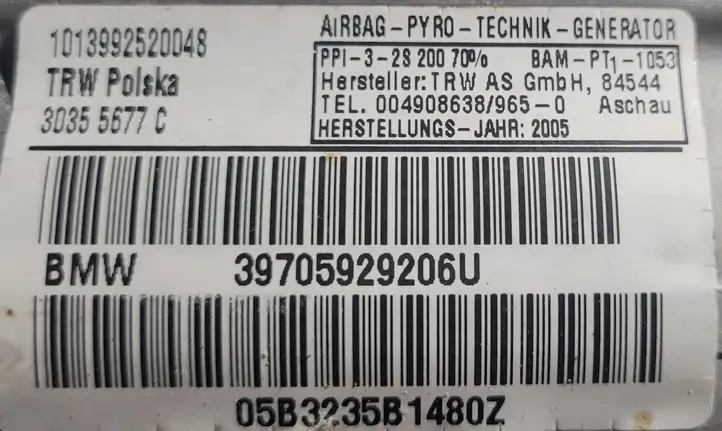 BMW 3 E90 E91 (2005 - 2012) 0049086385 Подушка безопасности пассажира — фото 7